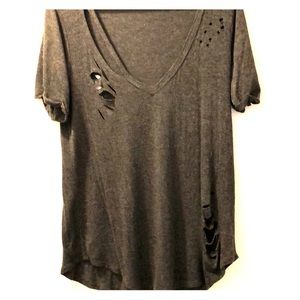 West Coast Love: gray distressed t-shirt